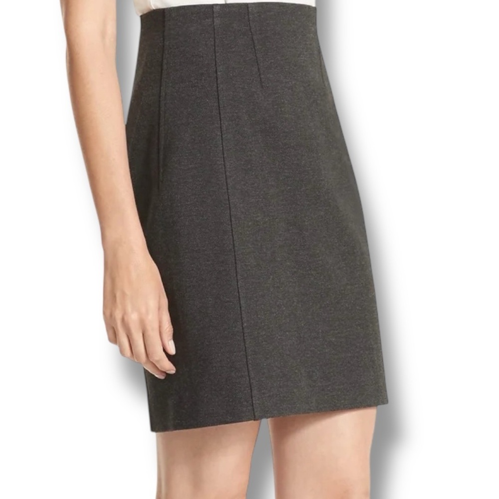 New MM Lafleur The Crosby Textured Ponte Women’s Size‎ 10 Charcoal Knee Length